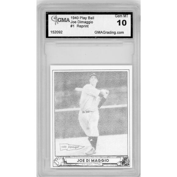 1940 Playball Reprint # 1 Joe Di Maggio -- New York Yankees GMA 10 - Picture 1 of 2
